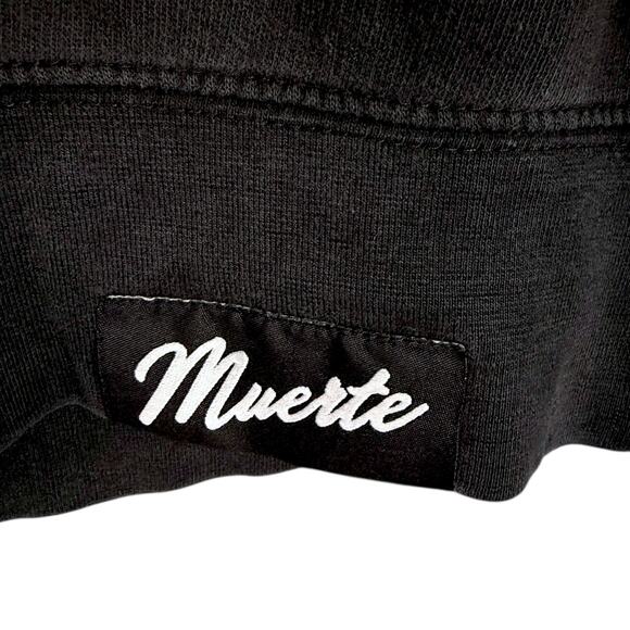 Men's Hasta Muerte Gun Logo Black Crewneck Sweatshirt Hustle Money - M - Picture 3 of 7